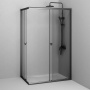 W87G-403-12080-BТ Sunny Душевое ограждание прямоугольное, раздвижные двери 120x80 черный,стекло прозрачное