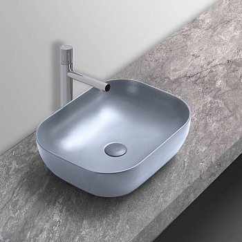 Раковина керамическая Vincea VBS-101MO, 505*405*140, накладная, цвет океан матовый Раковина керамическая Vincea VBS-101MO, 505*405*140, накладная, цвет океан матовый