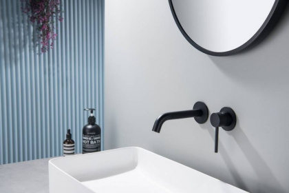 Смеситель Timo Saona 2372/03SM для раковины скрытого монтажа, черный матовый