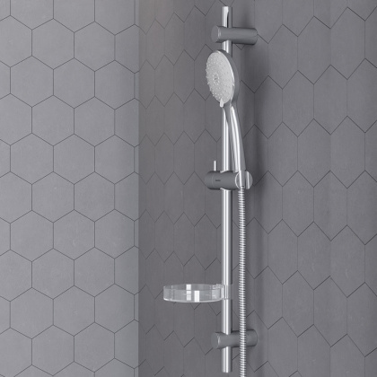 914100000 Palace One душевой комплект: ручной душ d - 120 мм, 5 функций, штанга, мыльница, шт 914100000 Palace One душевой комплект: ручной душ d - 120 мм, 5 функций, штанга, мыльница, шт