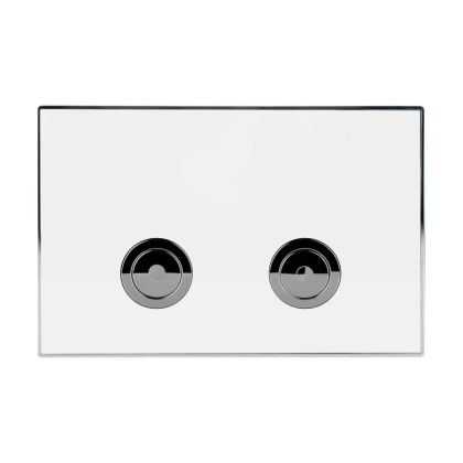 Клавиша смыва для пневматической инсталляции Point Венера, белый/хром, PN44071WC