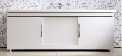 Фронтальная панель для ванны раздвижная Aquanet Vita 150 белый