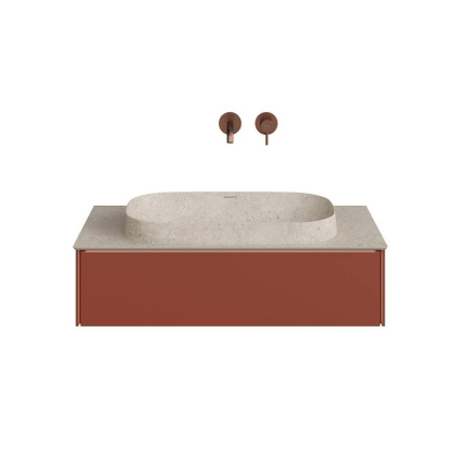 Тумба MAGICA подвесная 90, 1 ящик, венецианский красный матовый              Тумба MAGICA подвесная 90, 1 ящик, венецианский красный матовый