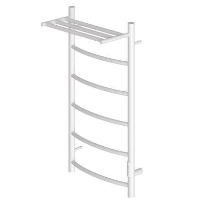 Полотенцесушитель электрический Point Афина PN04848PW П5 400x800 с полкой, диммер справа, белый Полотенцесушитель электрический Point Афина PN04848PW П5 400x800 с полкой, диммер справа, белый