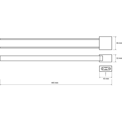 Полотенцедержатель двойной поворотный