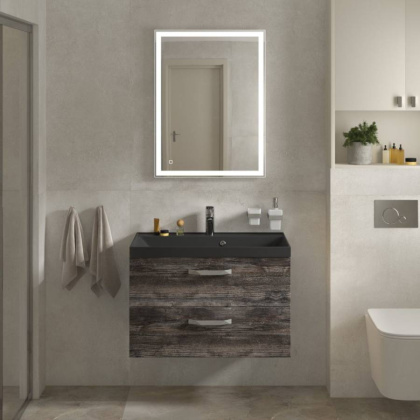 Тумба с раковиной подвесная  BelBagno AURORA 80 Pino Pasadena, раковина белая Тумба с раковиной подвесная  BelBagno AURORA 80 Pino Pasadena, раковина белая