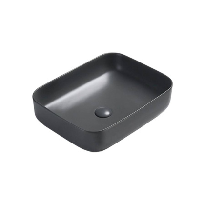 Раковина керамическая Vincea VBS-105MA, 500*390*130, накладная, цвет антрацит матовый Раковина керамическая Vincea VBS-105MA, 500*390*130, накладная, цвет антрацит матовый