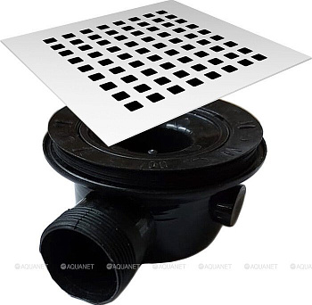 Сифон с крышкой для поддонов из камня VST-2SR2B c гидрозатвором, черный