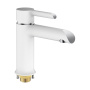 Смеситель для раковины латунь, белый S6001F Смеситель для раковины латунь, белый S6001F