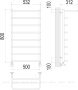 Полотенцесушитель Terminus Полка П8 500х800