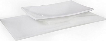 Столешница Solid Glass белая прямая 111*52см Столешница Solid Glass белая прямая 111*52см