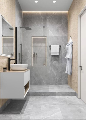 Риальто серый лаппатированный обрезной 60x119,5x0,9