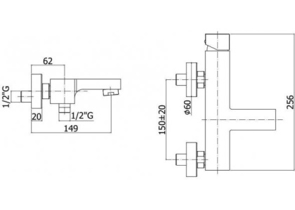 Смеситель для ванны с душем Paffoni Elle EL022CR
