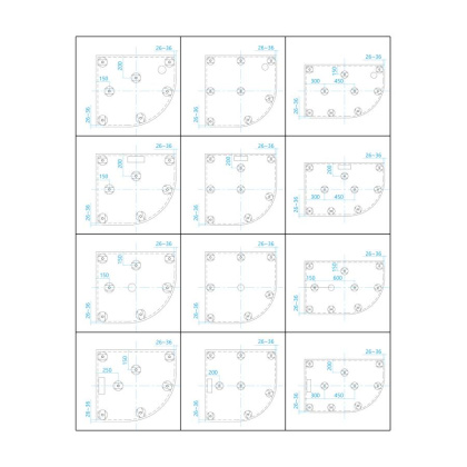 Душевой поддон  80*100*3,5 RGW GWS-41-R Белый/Асимметричный  Литьевой мрамор (Правый)