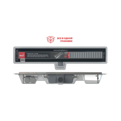 Водоотводящий желоб с порогами для перфорированной решетки