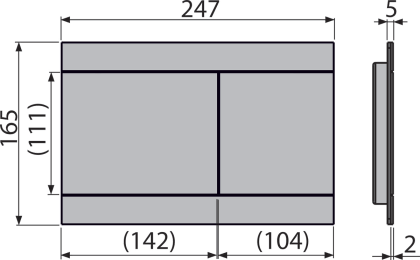 Кнопка управления для скрытых систем инсталляции, GOLD-мат