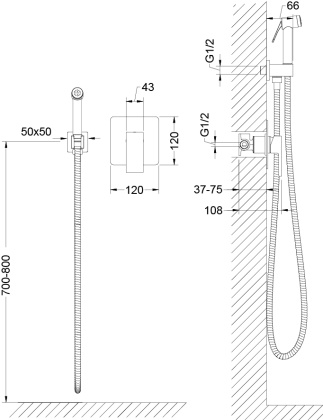 Смеситель Timo Selene 2089/00SM с гигиеническим душем