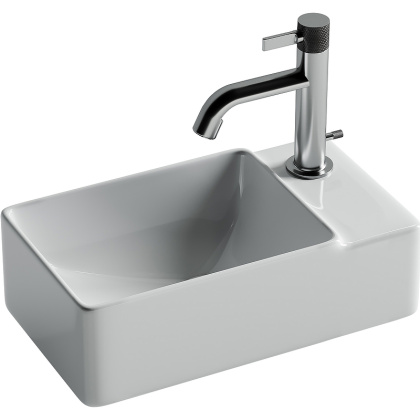 Умывальник подвесной прямоугольный (чаша слева, отверстие под смеситель справа) Element 395*220*125мм Умывальник подвесной прямоугольный (чаша слева, отверстие под смеситель справа) Element 395*220*125мм