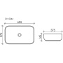 Умывальник чаша накладная прямоугольная Element 605*375*145мм