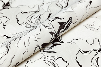 Обои виниловые Галатея база универсальная, белый чёрный