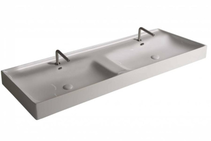 TOUCH Керамическая раковина c двумя чашами TC07011 белый глянцевый, 121x46x12,5 TOUCH Керамическая раковина c двумя чашами TC07011 белый глянцевый, 121x46x12,5