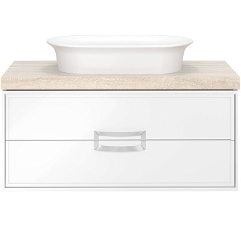 Тумба CANALETTO подвесная с ящиками 100, белая матовая CN.100\M