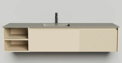 Подвесная тумба Domino 1800, эмаль Onda Plus, с открытой полкой