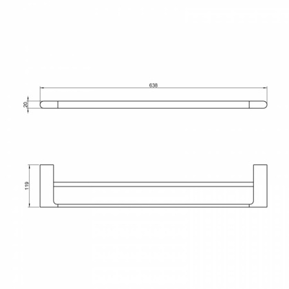 Полотенцедержатель двойной Timo Luiro 18456/18 черное золото
