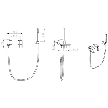 Смеситель Q для ванны WhiteRed