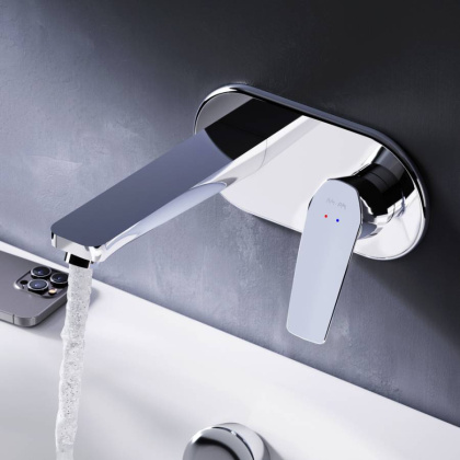 F90A72200 Gem, Смеситель д/умывальника, монтируемый в стену, Хром, шт.