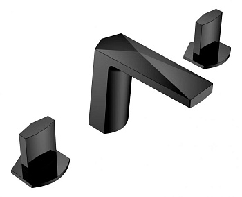 Смеситель врезной на 3отв. VENTURO черный, ручка ICE Смеситель врезной на 3отв. VENTURO черный, ручка ICE