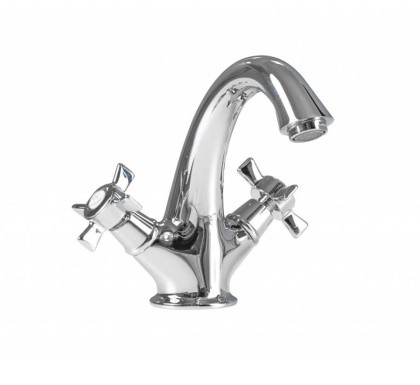 LORD-LS1-02 Смеситель для раковины с донным клапаном бронза, ручки бронза