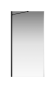 Боковая перегородка Creto Tenta 123-SP-100-C-B-8 стекло прозрачное EASY CLEAN, профиль черный, 100х200 см