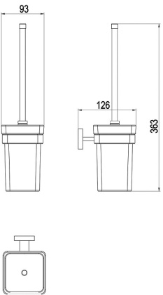 Щетка для туалета Timo Selene Brush Gold 17061/17