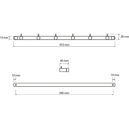 Планка с 6 крючками