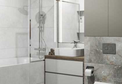 Керамогранит Meissen Keramik Sense серый рельеф ректификат 44,8x89,8 A16669