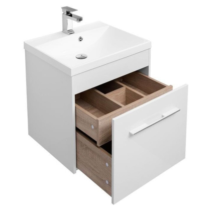 Мебель для ванной Aquanet Августа 58 белый (ручка хром)