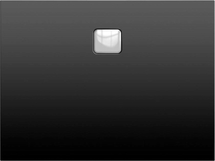 Акриловый душевой поддон Riho Basel 414 100x90 черный матовый, накладка хром DC241700000000S