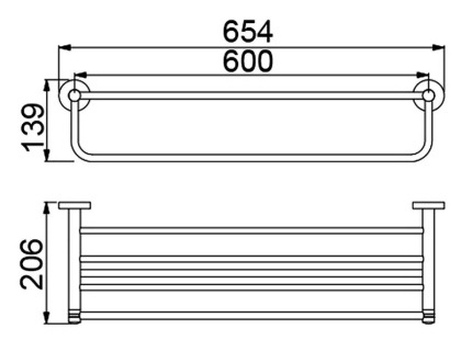 Полка для полотенец Timo Saona 13058/18 черное золото