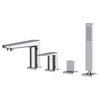 CARIN Смеситель на борт ванны однорычажный с ручным душем, хром CAR-VIM4-CRM CARIN Смеситель на борт ванны однорычажный с ручным душем, хром CAR-VIM4-CRM