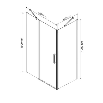 Душевой уголок Orta VSR-1O8010CL, 1000*800, хром, стекло прозрачное Душевой уголок Orta VSR-1O8010CL, 1000*800, хром, стекло прозрачное