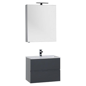 Мебель для ванной Aquanet Алвита 70 серый антрацит
