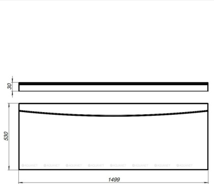 Фронтальный экран Aquanet Nio, 150