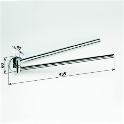 Полотенцедержатель двойной поворотный