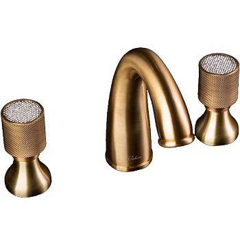 Смеситель для умывальника на 3 отв. ROYAL CRYSTAL, бронза_Комплект Смеситель для умывальника на 3 отв. ROYAL CRYSTAL, бронза_Комплект