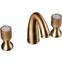 Смеситель для умывальника на 3 отв. ROYAL CRYSTAL, бронза_Комплект Смеситель для умывальника на 3 отв. ROYAL CRYSTAL, бронза_Комплект