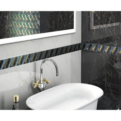 Плитка настенная 7198 Алькала белый 20*50*8 (12шт\1.2м2), м2