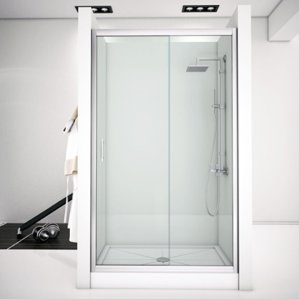 Душевая дверь Aquanet Alfa NAA6121 140, прозрачное стекло