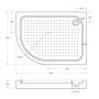 Акриловый поддон BelBagno TRAY-BB-RH-100/80-550-15-W-L