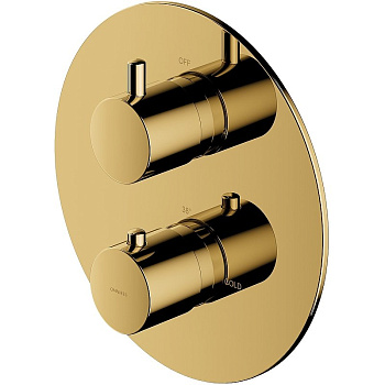 Смеситель термостатический для душа, элемент наружного монтажа OMNIRES Y Y1236ROGL (золото)